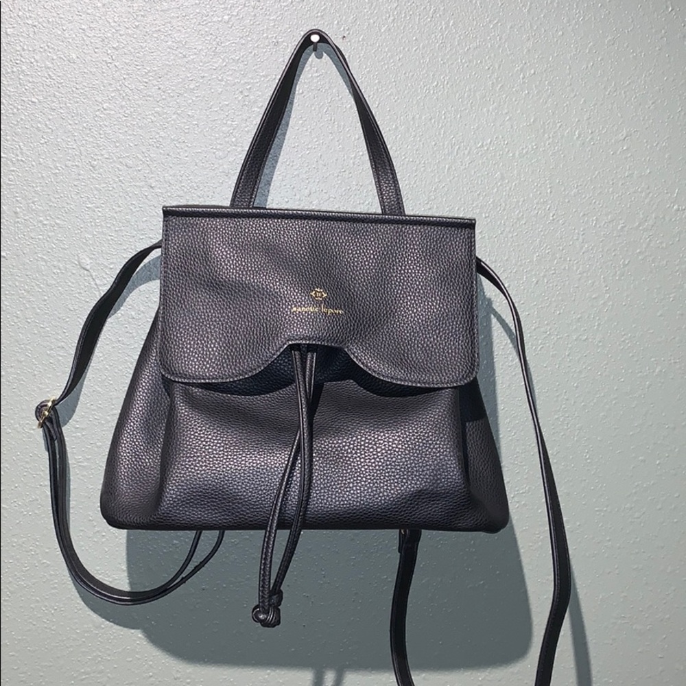 Black drawstring backpack